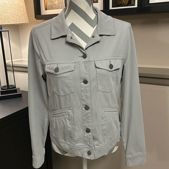 Liverpool Jackets & Blazers - LIVERPOOL Lightweight Jean Jacket, Fossil Grey, Medium, WORN ONCE